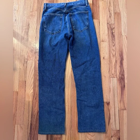 Agolde Deep Blue Straight Jeans - Picture 2 of 4